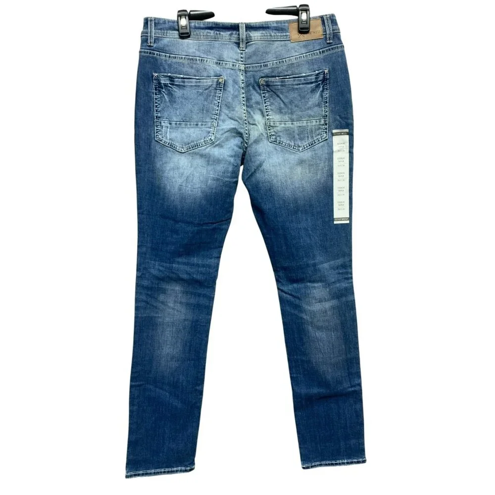 Buckle Departwest Seeker Taper Stretch Jean MEN’S‎ 34×34 Medium Wash Distressed